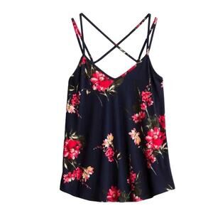 Papermoon Basima Back Detail Dark Floral  Casual Top
Camisole Size 3X